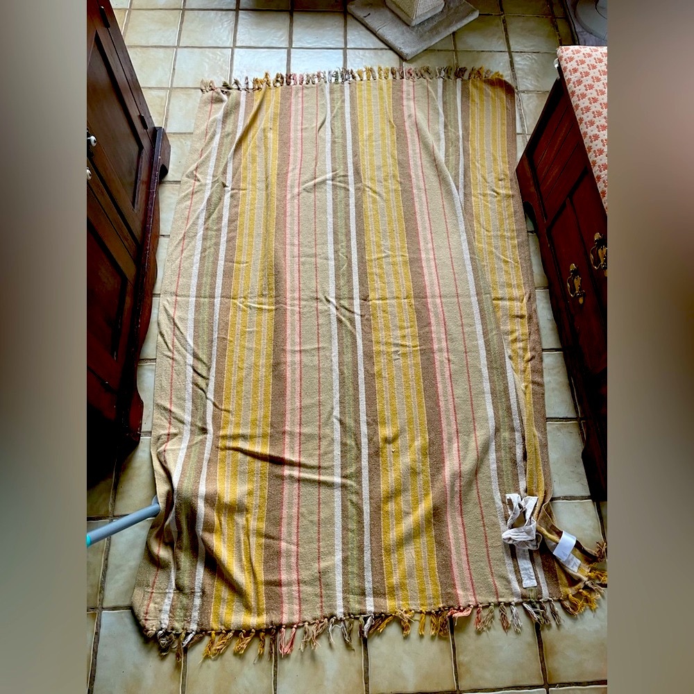 Quiksilver 100% Cotton Towel, With A Carrier Handle, 6ft Blanket Stripes Towel